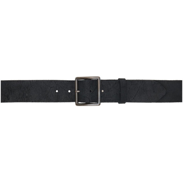  RRL Black Distressed Leather Belt 241435M131003