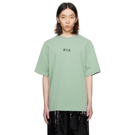 RTA Green Flocked T-Shirt 241702M213003