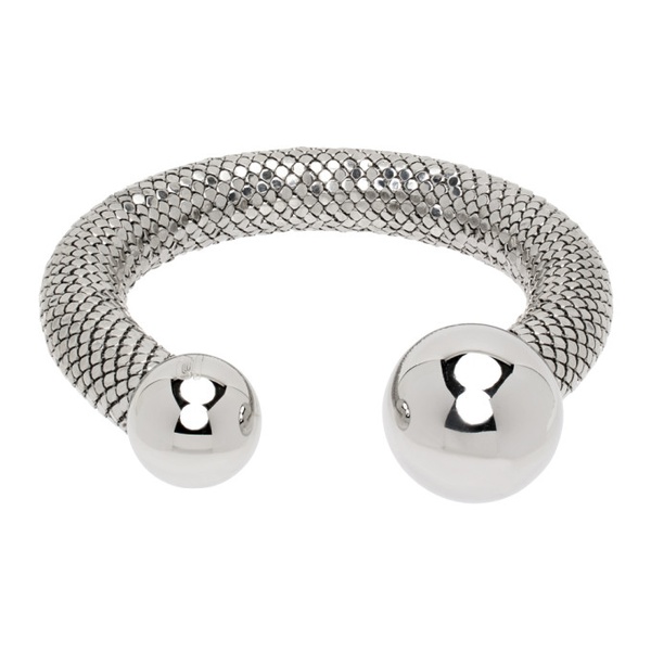  Rabanne Silver Open Cuff Bracelet 241605F020002