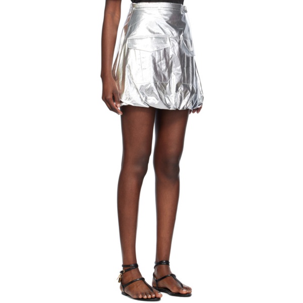  Rabanne Silver Metallic Miniskirt 241605F090004