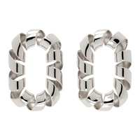 Rabanne Silver XL Link Twist Earrings 241605F022012