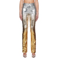Rabanne Silver & Gold Sequin Trousers 231605F087000