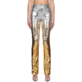 Rabanne Silver & Gold Sequin Trousers 231605F087000