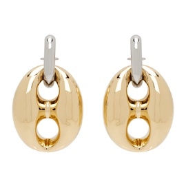 Rabanne Gold & Silver Eight Chunky Earrings 232605F022013