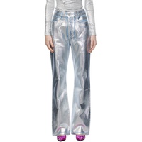 Rabanne Silver Metallic Jeans 232605F069005