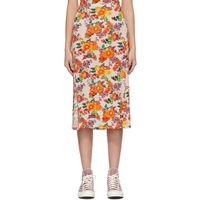 Rabanne SSENSE Exclusive Beige & Multicolor Capsule Printed Nacre Skirt 221605F092001