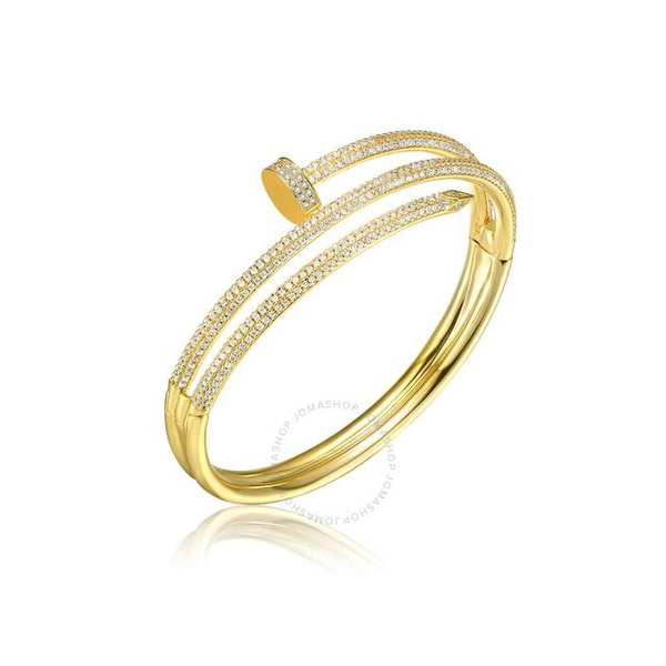  Rachel Glauber Gold Plated Cubic Zirconia Bangle Bracelet A82311-GP