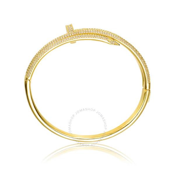  Rachel Glauber Gold Plated Cubic Zirconia Bangle Bracelet A82311-GP