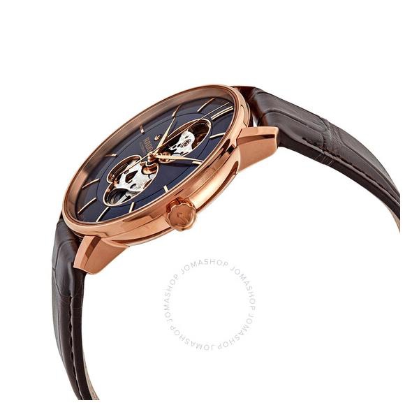  Rado Coupole Classic Open Heart Automatic Blue Dial Mens Leather Watch R22895215