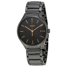 Rado MEN'S True (High-Tech) Ceramic Black Dial Watch R27238162