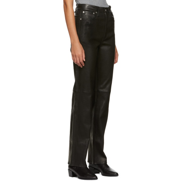 레그앤본 래그 앤 본 Rag & bone Black Alex Leather Pants ICONS 222055F084001