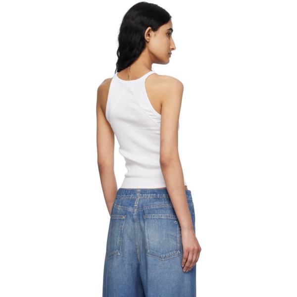 레그앤본 래그 앤 본 Rag & bone White The Essential Rib String Tank Top 242055F111012