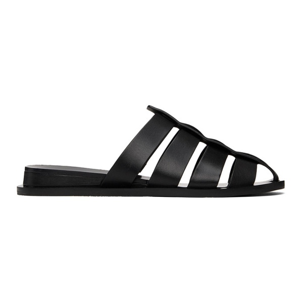 레그앤본 래그 앤 본 Rag & bone Black Beau Fisherman Slides 242055F124005