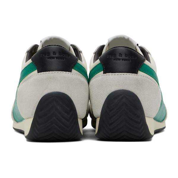 레그앤본 래그 앤 본 Rag & bone White & Green R에트로 ETRO Runner Slim Sneakers 242055F128004