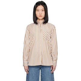 래그 앤 본 Rag & bone White & Brown Maxine Shirt 242055F109006