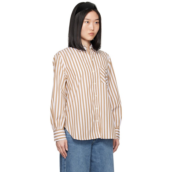 레그앤본 래그 앤 본 Rag & bone White & Brown Maxine Shirt 242055F109006