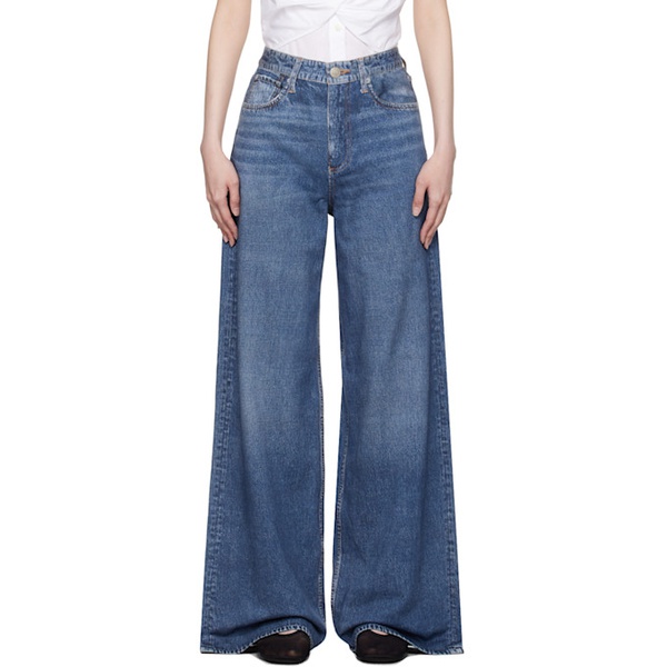 레그앤본 래그 앤 본 Rag & bone Blue Miramar Sofie Wide-Leg Trousers 242055F069036