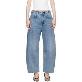 래그 앤 본 Rag & bone Blue Charlie Barrel Jeans 242055F069027