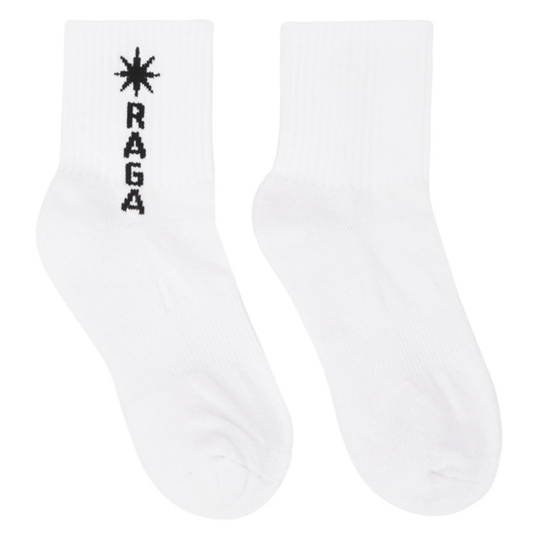  Raga Malak Three-Pack White Innocent Socks 241085M220005
