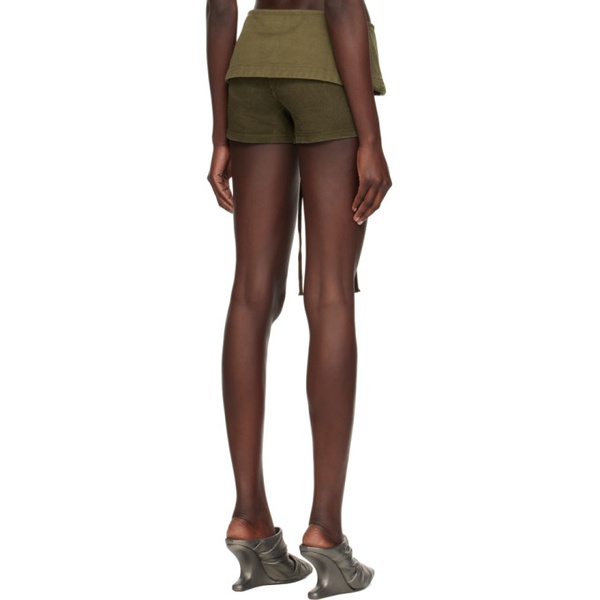  Raga Malak Khaki Lace-Up Shorts 241085F088002