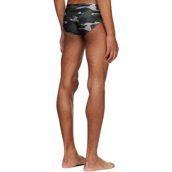  Raga Malak Khaki Camo Swim Briefs 231085M208021