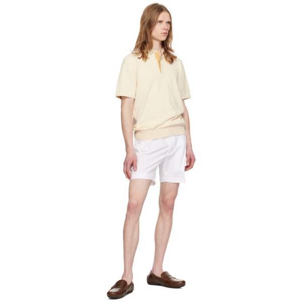  랄프로렌 Ralph Lauren Purple Label White Pleated Shorts 241261M193000
