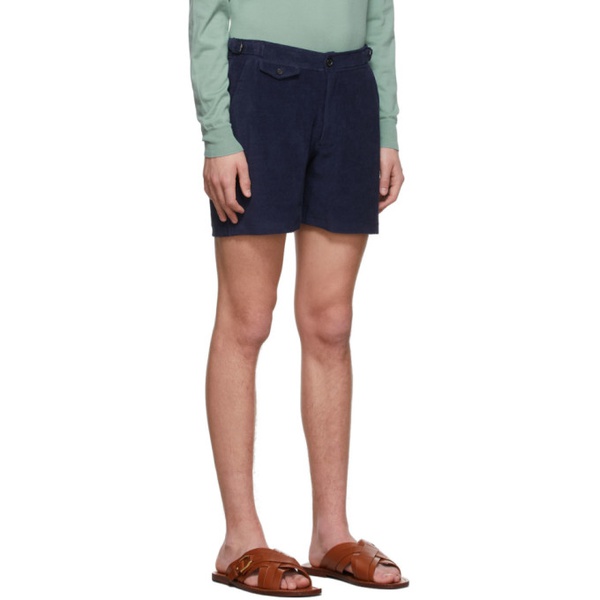  랄프로렌 Ralph Lauren Purple Label Navy TERRY클랏 CLOTH Shorts 221261M193003
