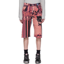 라스벳 Rassvet Pink Printed Denim Shorts 231361M193001