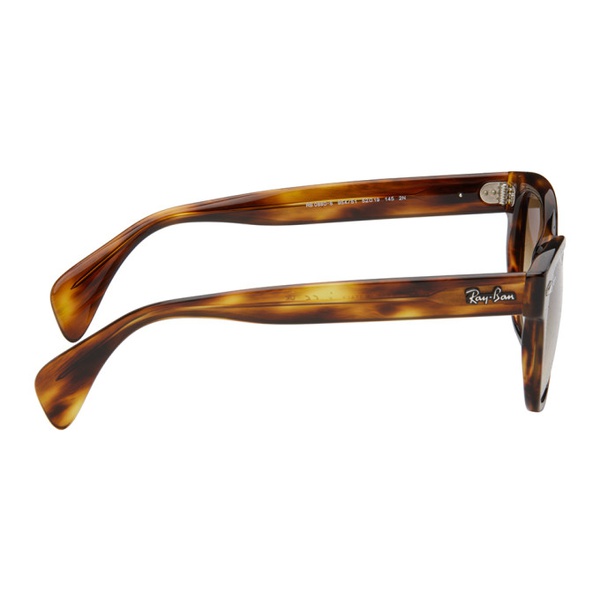 레이밴 Ray-Ban Tortoiseshell Meteor Sunglasses 241718F005006