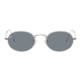 레이밴 Ray-Ban Silver Oval Sunglasses 242718F005000