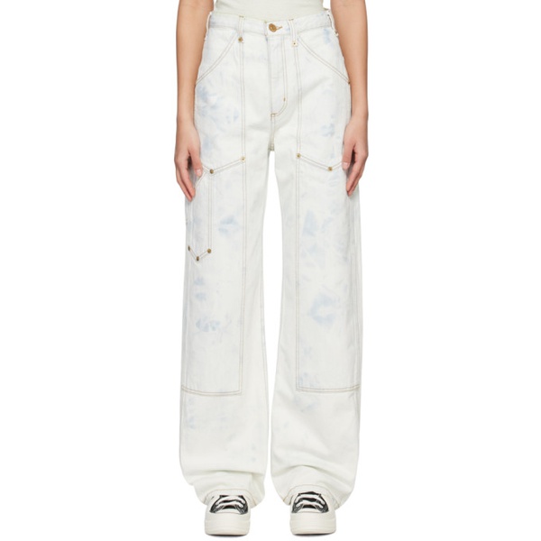  리던 Re/Done White Super High Workwear Jeans 231800F069050