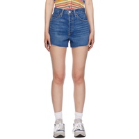 리던 Re/Done Blue 50s Denim Shorts 232800F088005