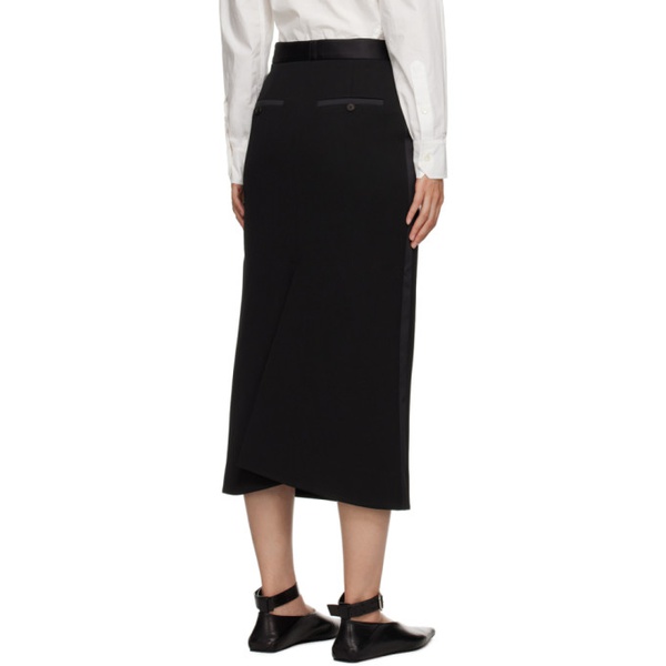 렉토 Recto Black Tailored Maxi Skirt 232775F093000