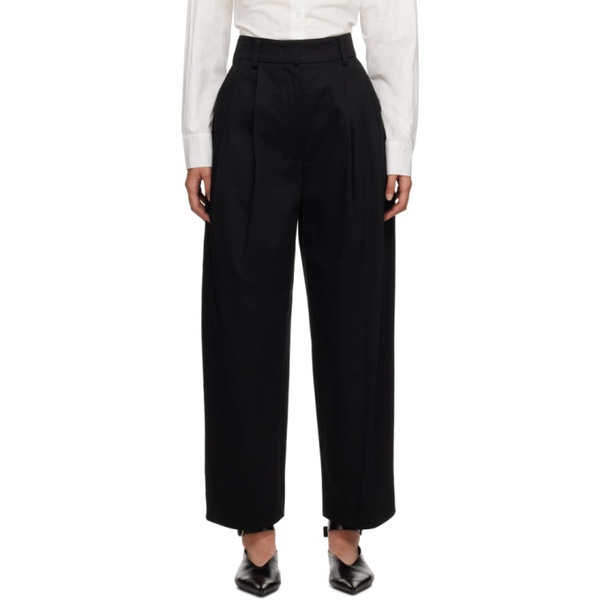  렉토 Recto Black Curved Trousers 232775F087000