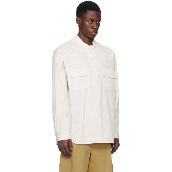  렉토 Recto White Fabio Shirt 241775M192001