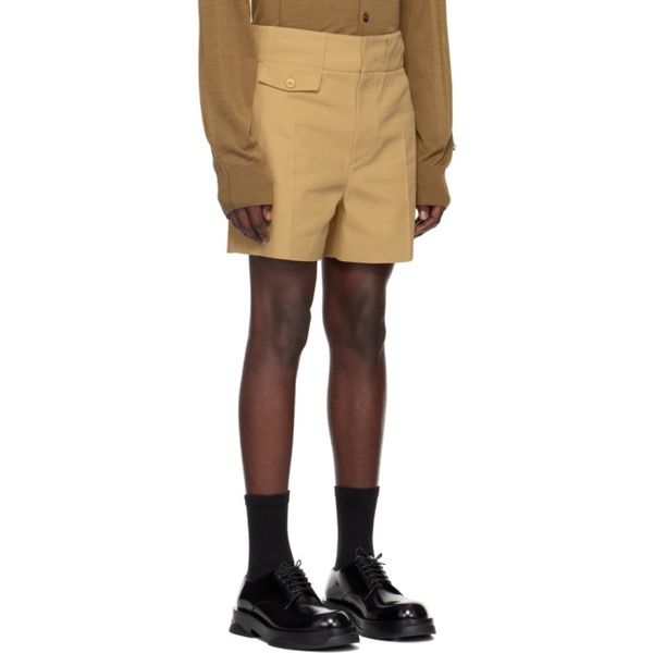  렉토 Recto Beige Pin Tuck Shorts 241775M193002