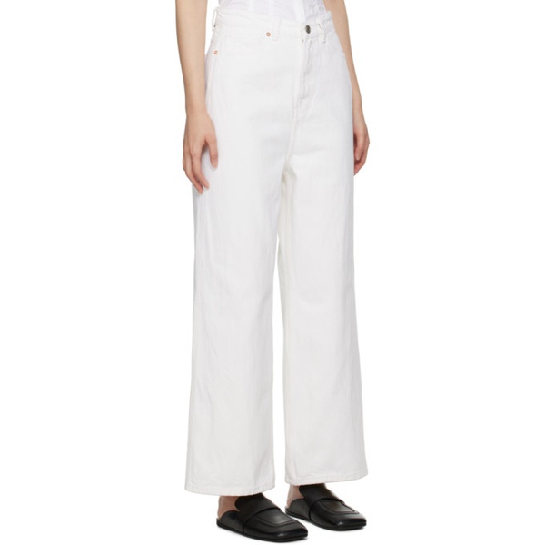  렉토 Recto 오프화이트 Off-White Wide Jeans 231775F069000