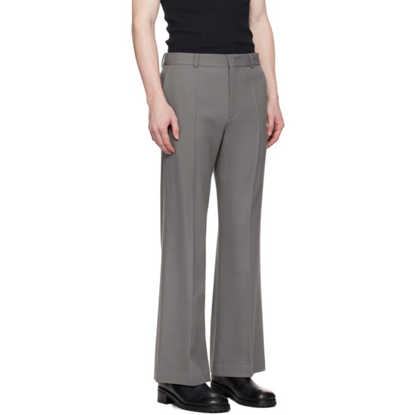  렉토 Recto Gray Groove Trousers 241775M191003