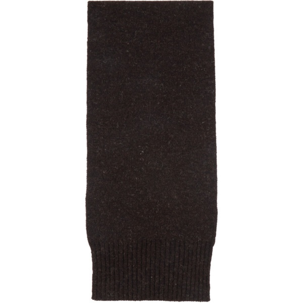  렉토 Recto Brown Shetland Wool Scarf 232775M150000