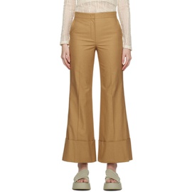 렉토 Recto Brown 70s Bohemian Trousers 231775F087007