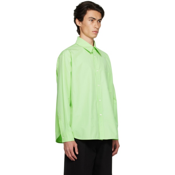  렉토 Recto Green Embroidered Shirt 231775M192001