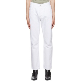 렉토 Recto White Straight-Leg Jeans 222775M186005