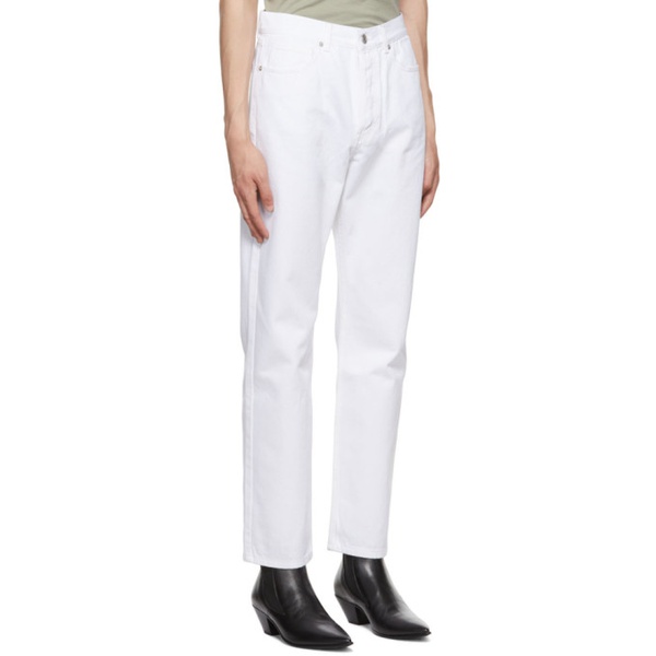  렉토 Recto White Straight-Leg Jeans 222775M186005