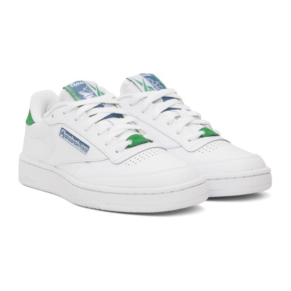  리복 클래식 Reebok Classics White & Green Club C 85 Sneakers 241749M237040