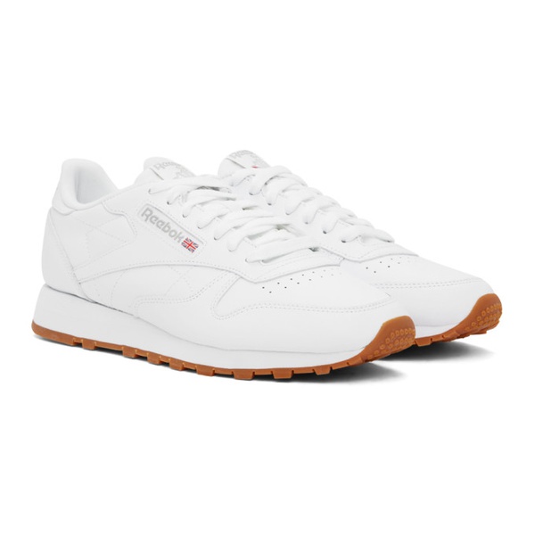  리복 클래식 Reebok Classics White Classic Leather Sneakers 242749M237023