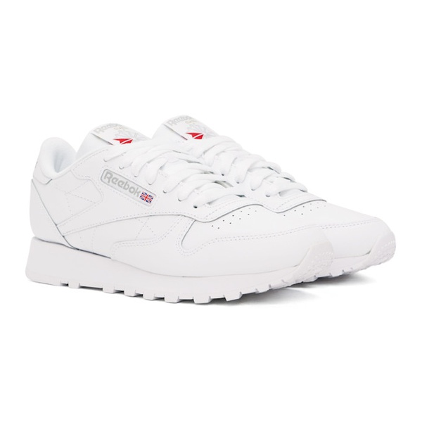  리복 클래식 Reebok Classics White Classic Leather Sneakers 242749M237021