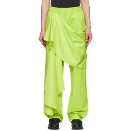 Reebok by 피어 모스 Pyer Moss Green Cotton Trousers 221100F087001