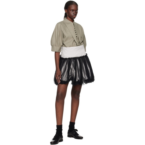  Renaissance Renaissance Gray & Black Qajar Miniskirt 241639F090000