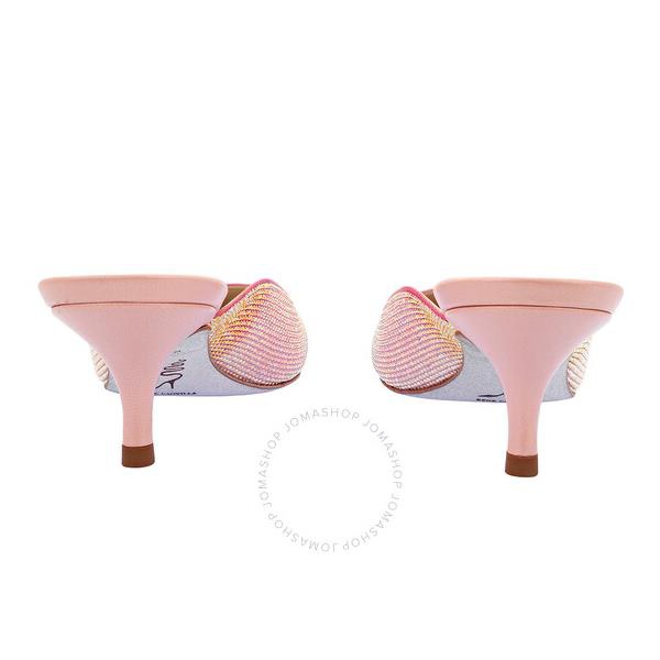  Rene Caovilla Ladies Multicolor/Pink Cleo Pink Degrade Mules C11355-050-TT01Y007