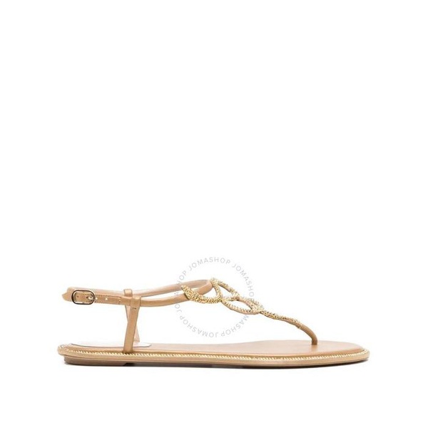  Rene Caovilla Ladies Morgana Crystal Flat Sandals C11604-010-NA01V922